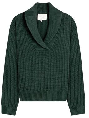 NWOT NakedCashmere Marcy Shawl Cashmere Sweater Forest Green Sz S